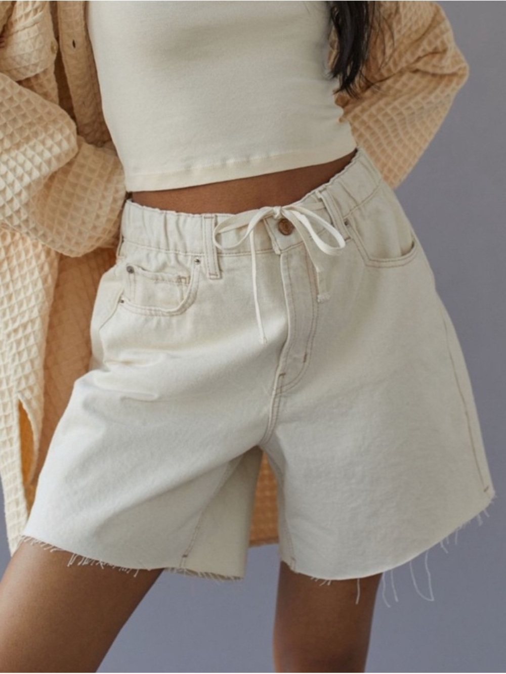 urban outfitters bdg pull-on baggy denim shorts